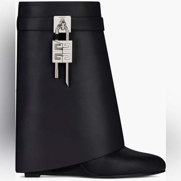 Givenchy Shoes - Givenchy Shark Lock Black Ankle Boots